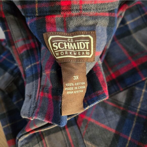 C.E. Schmidt Workwear Heavy Cotton Flannel Men's Size 3X - Picture 2 of 4